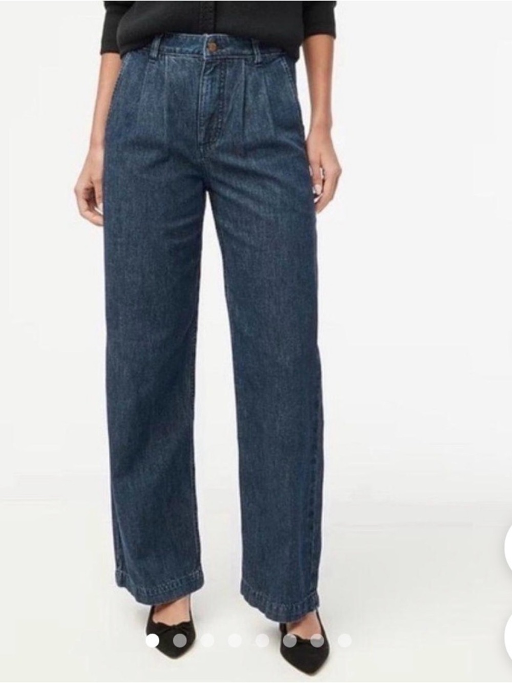 J. Crew Dark Denim Wide-Leg Jeans